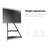 Black Floor TV Stand with Shelving, Corner TV Stand for 43 55 65 70 75 Inch TV