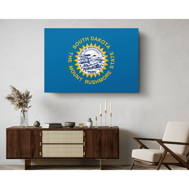«South Dakota State Flag», impression sur toile tendue, L 24 po x H 16 po