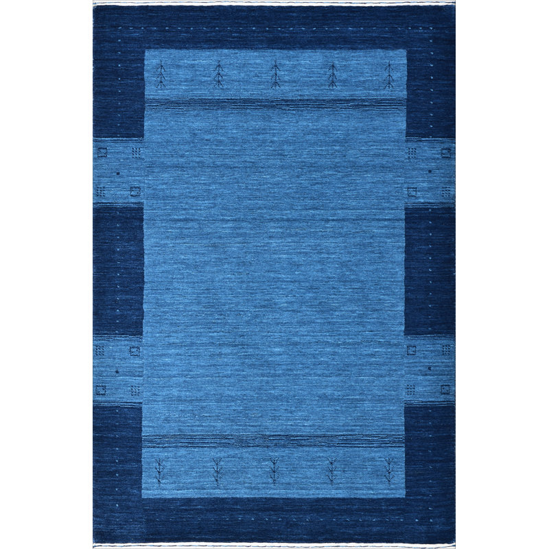 Area Rug in Blue, Rectangle 9'9" x 13'9"