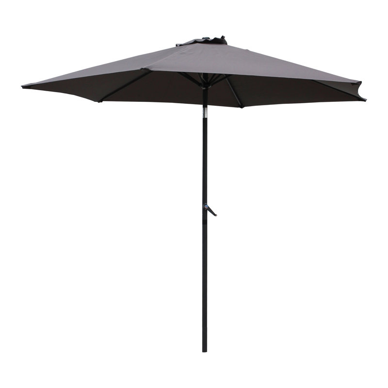Parasol de marché 9 pi Patson, gris, H 94 po x l 118 po x P 118 po