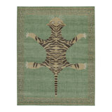 Distressed Homage Hand Knotted Wool Animal Print Area Rug