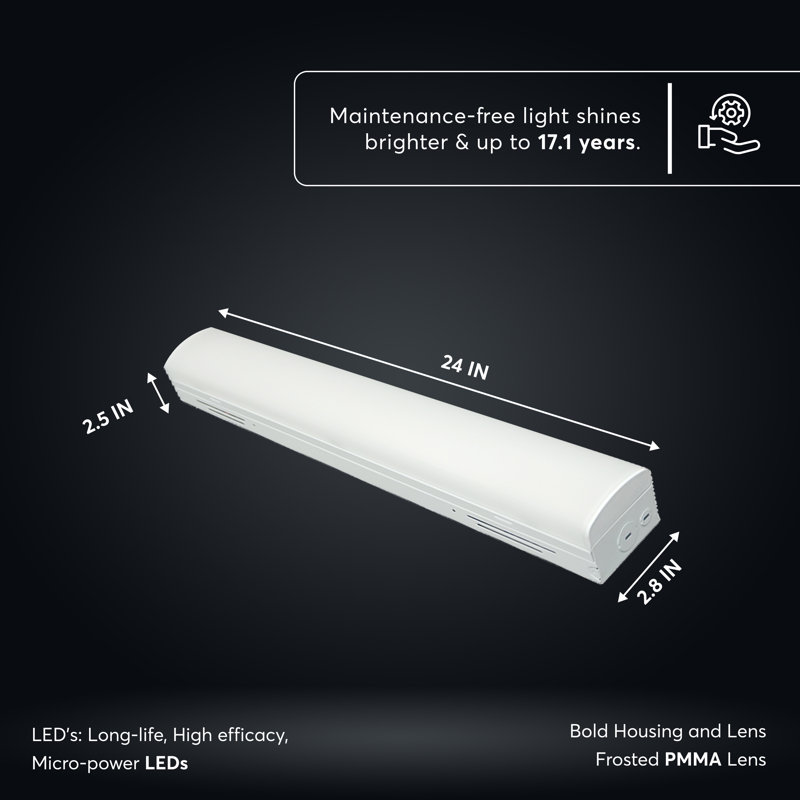 Strip Light - 3CCT Selectable - White, 2.8" L x 24" W x 2.5" H