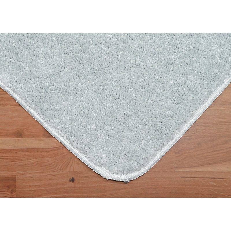 Felia Nylon 3 Piece Bath Rug Set with Non-Slip Backing, Silver