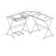 L-Shaped Glass Top Computer Desk
