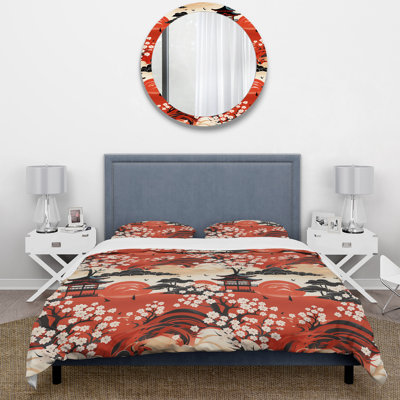 Ensemble de housse de couette Red Torii Gate