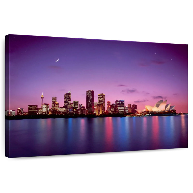 Sireci Sydney Night Skyline, 16" H x 24" W