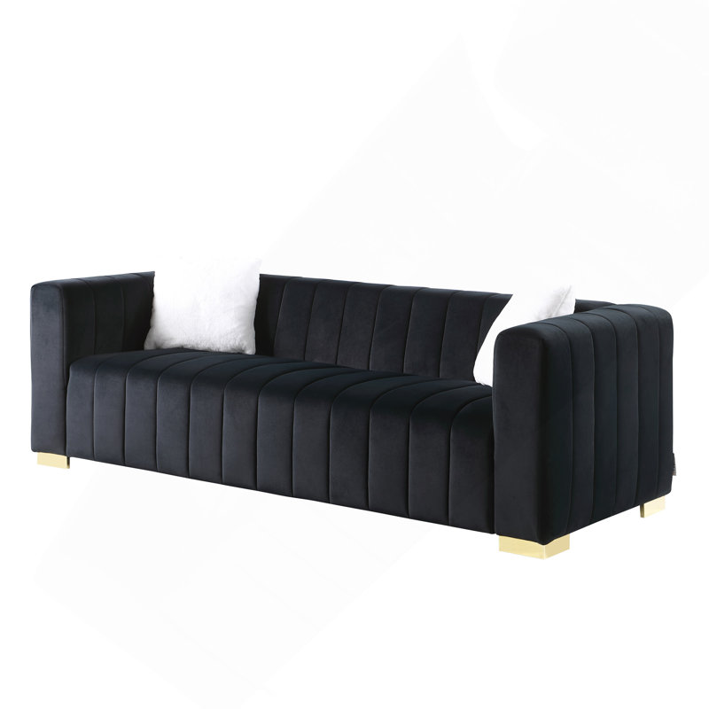 A Modern Channel Take On A Traditional Chesterfield Sofa