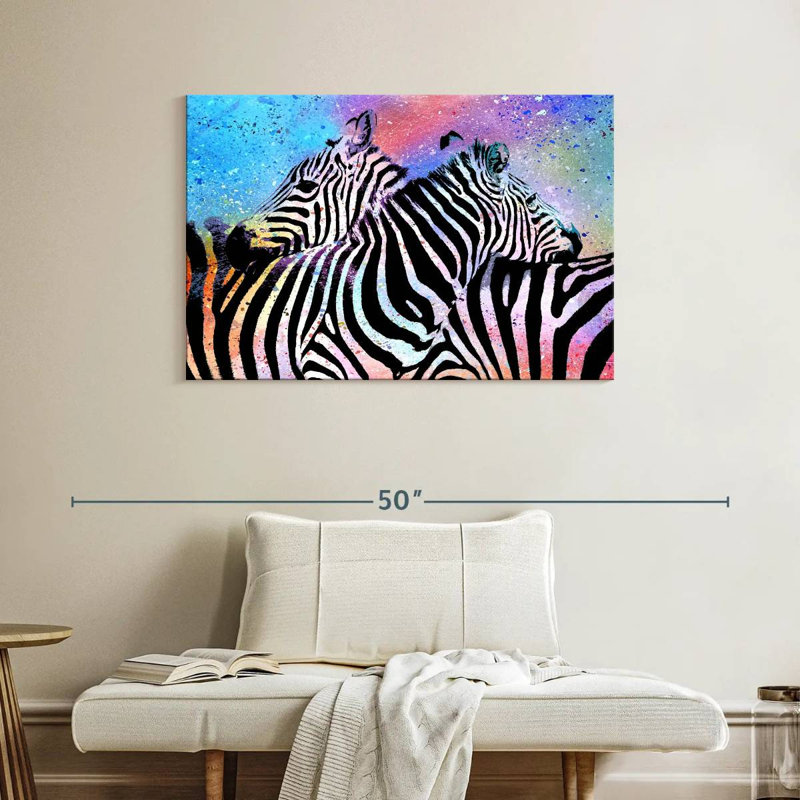 Brampt Pop Style Zebras, 26" H x 39" W