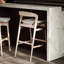 Modern Brazilian Upholstered Stool with Solid Wood Frame-574982040-574982018