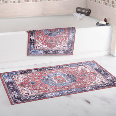 Floral Cotton and Chenille Flatweave Area Rug