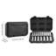 Socket Set, 18 Pieces, 12.7 mm Drive Socket Tool Set, Metric Size from 10 to 27 mm, Mechanic Tool Kit with Storage Case, Clear Markings, Chrome Plated CR-V Alloy Steel, for Automotive Repair