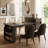 Modern Black Kitchen Island & Desk Combo With Mobile Storage, Drawers & Open Shelves
