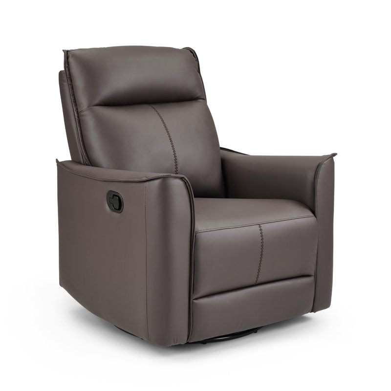 Siège de cinéma inclinable 31,5 po, Cuir végétalien brun chocolat