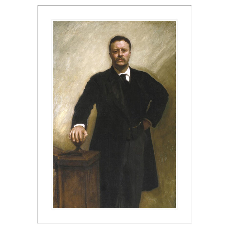 «President Theodore Roosevelt» par John Singer Sargent, impression giclée sur cadre, H 41,5 po x l 29,87 po