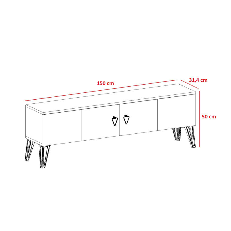 Mbagaya Unfinished TV Stand for TVs up to 50"