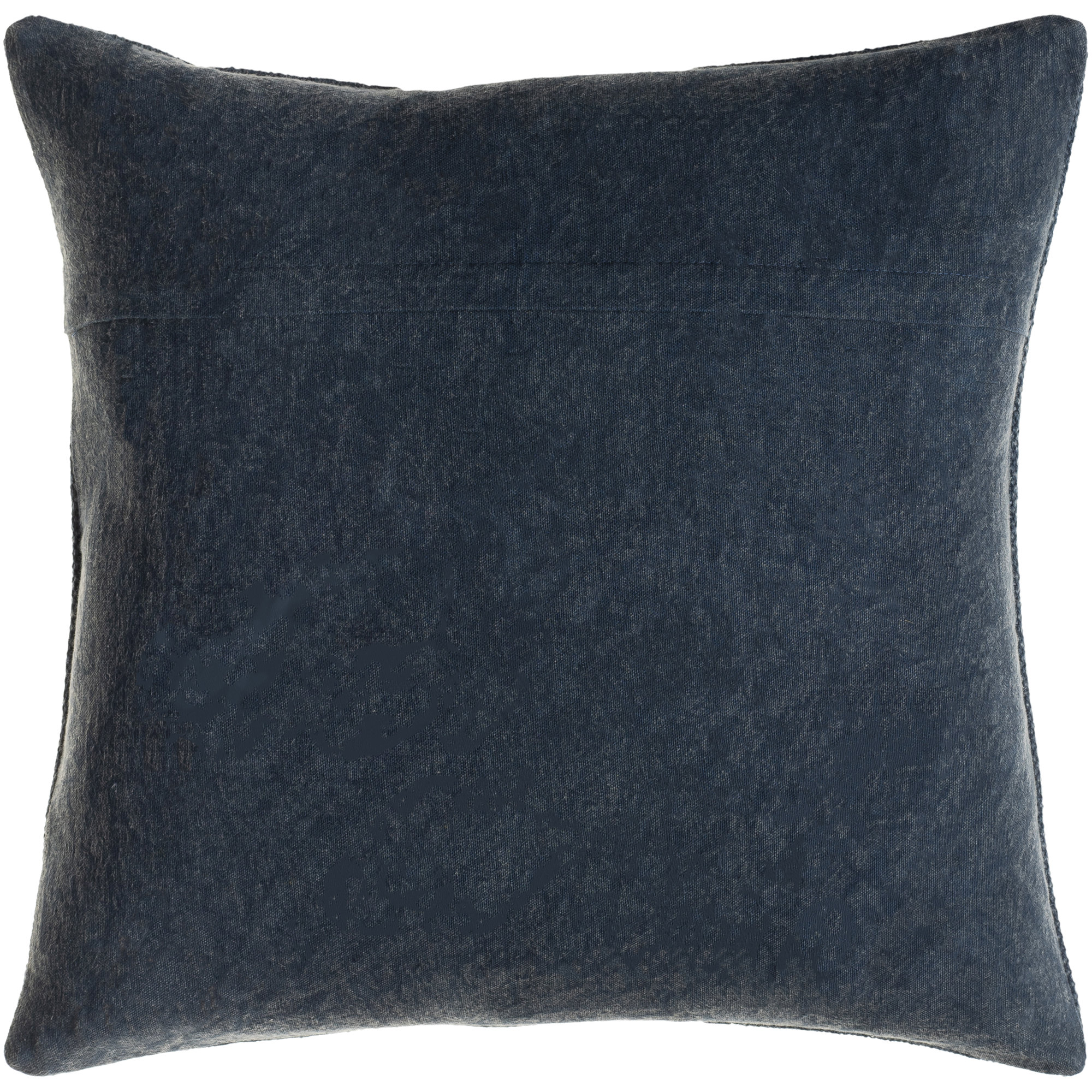 Dunbar Cotton Throw Pillow, Navy, 18" x 18", Poly Fill