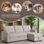 Canapé modulaire convertible rembourré avec méridienne coulissante-587722466