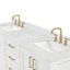 Meuble-lavabo double en bois massif 66 po Frawley en blanc avec comptoir en quartz blanc Carrara-1611645634-1611645633-1652777435