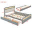 Grand lit plateforme moderne avec lit gigogne et 2 tiroirs-756450237