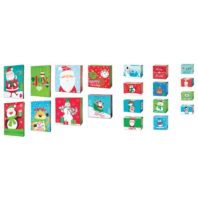 Paquet de 20 boîtes-cadeaux de Noël assorties
