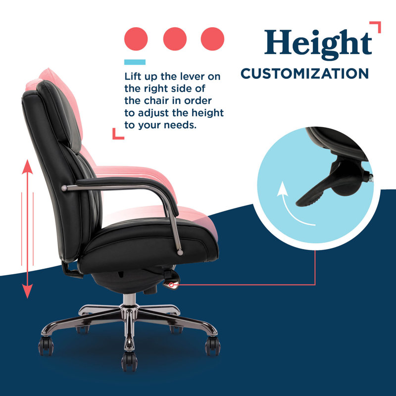 Symphony Swivel Executive Chair, Black, Chrome