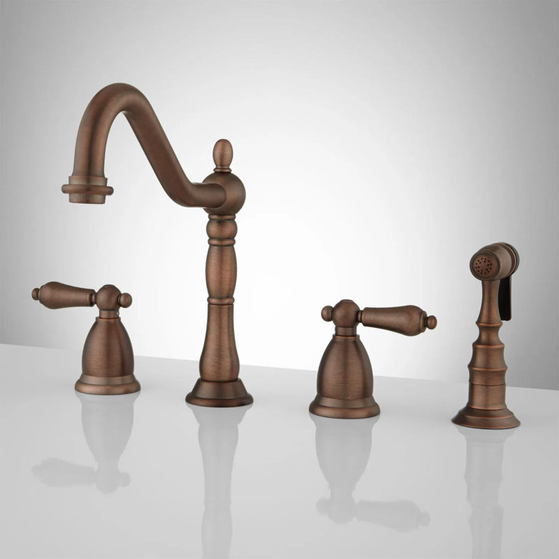 Helena Widespread Kitchen Faucet with Side Spray, Oil Rubbed Bronze