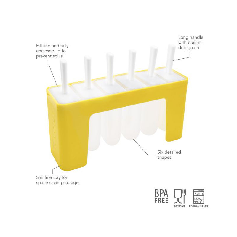 Tovolo Classic Pop Molds with Tray (Set of 6)