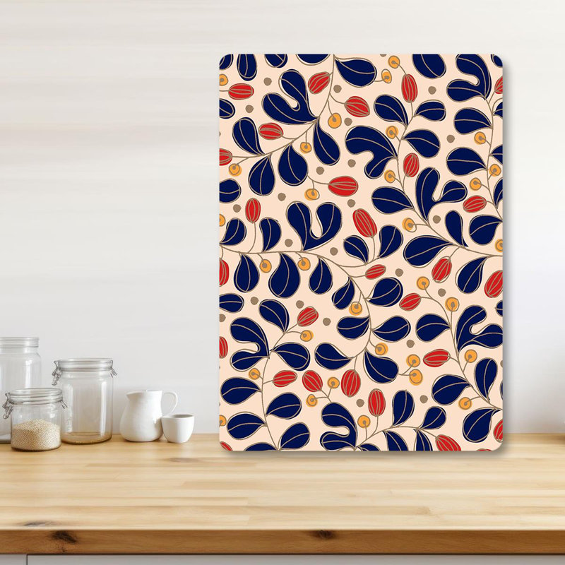 Flourish Premium Tempered Glass Cutting Board, 9.8 x 13.8 inches | 100% Antibacterial, Easy Clean, Non-Slip Silicone Feet | Durable Kitchen Essential for Safe Food Preparation, Stylish and Functional Design