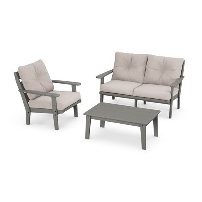 POLYWOOD x Sol 72 3-Piece Traditional Deep Seating Lounge Set