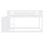 Lit simple superposé simple avec 4 tiroirs et 3 tablettes - blanc