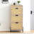 Shoe Cabinet, Shoe Storage with 3 Flip Doors, Natural Rattan Shoe Rack with Adjustable Shelf, 1 Drawer, Shoe Organizer Cabinet for Entryway-1492649947-1492649942