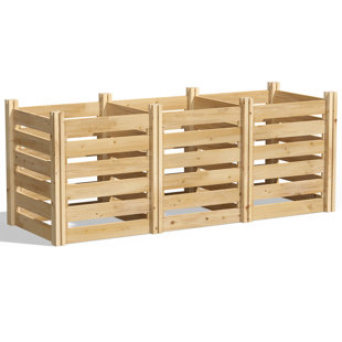 Composteur stationnaire d'extérieur en bois