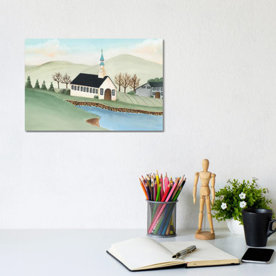 Folk Church Scene IV by Regina Moore - Gallery-Wrapped Canvas Giclée on Canvas