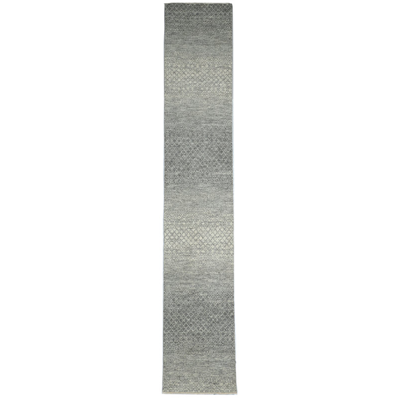 South Sea Wool Geometric Area Rug, Runner 2'7" x 12'1"