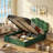 Chelsa Upholstered Hydraulic Storage Platform Bed with Velvet Palm Headboard-2003998115-2002991245