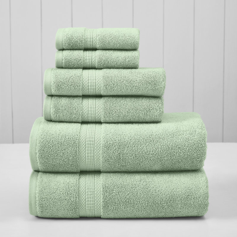 Modern Threads 6-Piece Rayon from  Towel Set - Ultra Soft & Absorbent, Seafoam