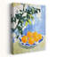 Oranges fraîches, plaque bleue, vibrante, abstrait, fruit contemporain, impression d'art mural-133199042