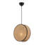Lustre en métal élégant, beige et noir, 29,5 po x 3,5 po | Capuchon en coton, hauteur totale: 29,5 pouces | Douille E27, 60 W maximum | Certifié CE, parfait pour les salons et salles à manger modernes, solution d'éclairage élégante-360397770-360397767