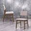 Corduroy  Upholstered Dining Chair Set with Upholstered Back,Wood  Legs-487443889