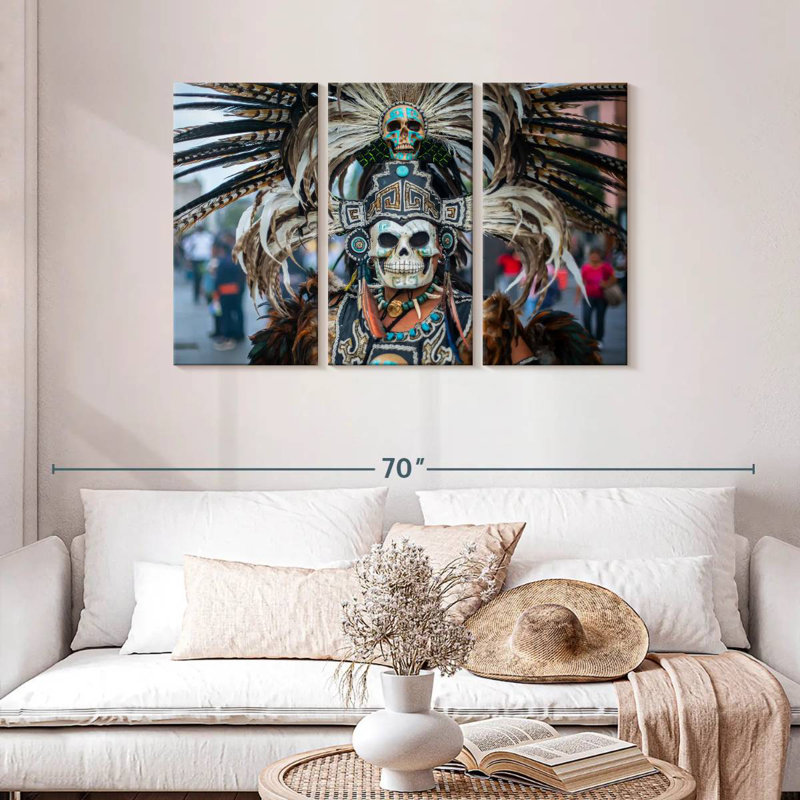 Kerner Pre-Hispanic Mask, 28" H x 45" W