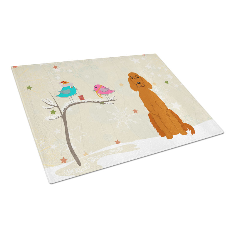 Planche à découper en verre et irish setter caroline Christmas Presents