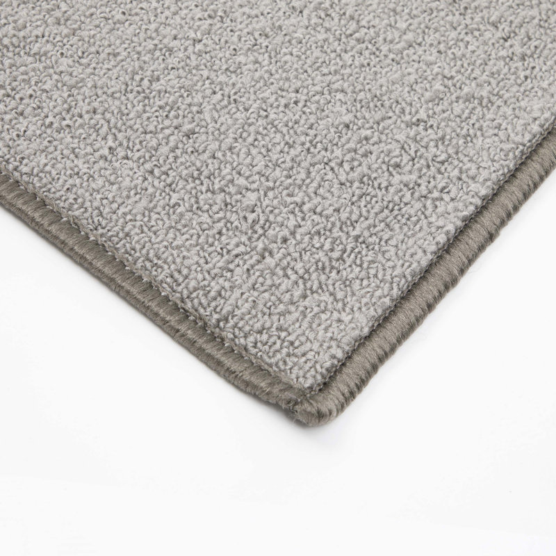 Light Gray Non-slip Synthetic Rectangular Kitchen Mat