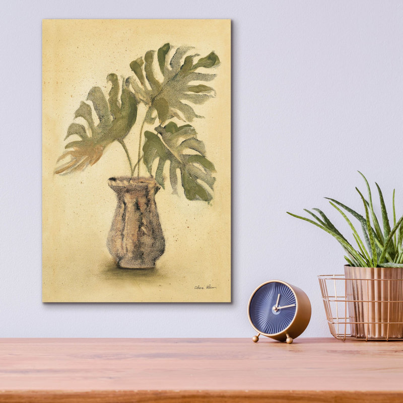 «Palm 1» par Cheri Blum, art mural en verre acrylique, H 16 po x l 12 po x P 0,13 po