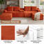 Corduroy U-Shaped Sectional Symmetrical-1471442595