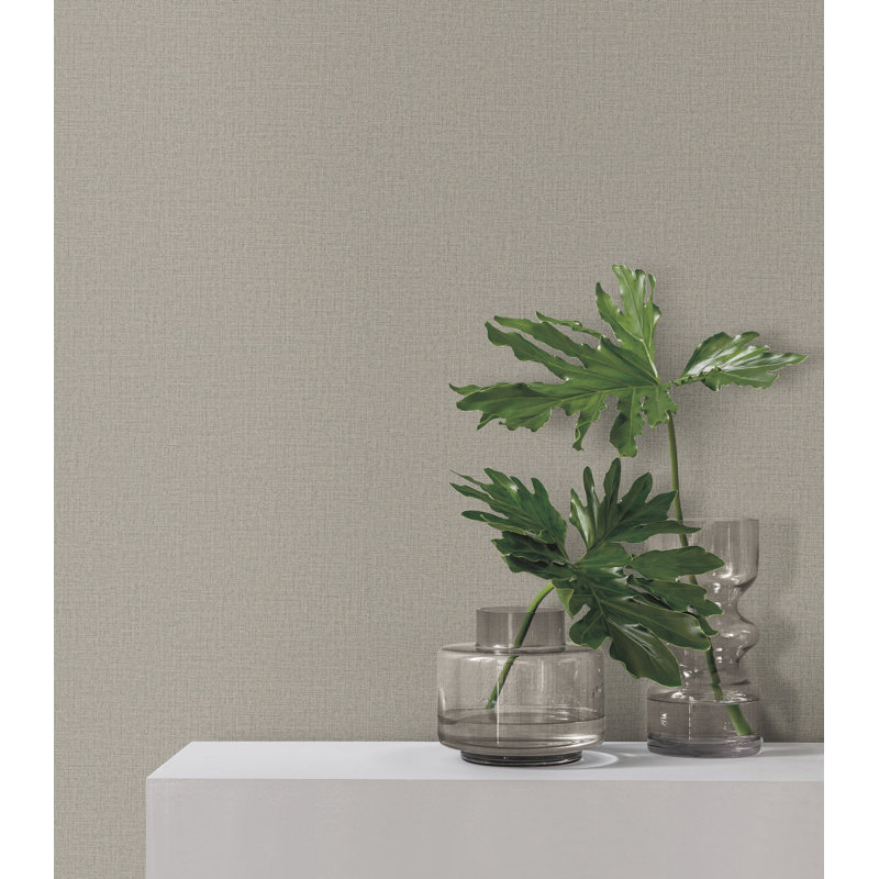 Su Tela Wallpaper, Gray, 33' L x 20.8" W