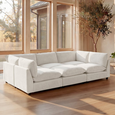 Heffernan 106.77" W 6-Seater Modular Sofa