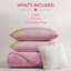 Ensembles de literie rose moderne, courtepointe en microfibre 4 pièces pour une maison confortable