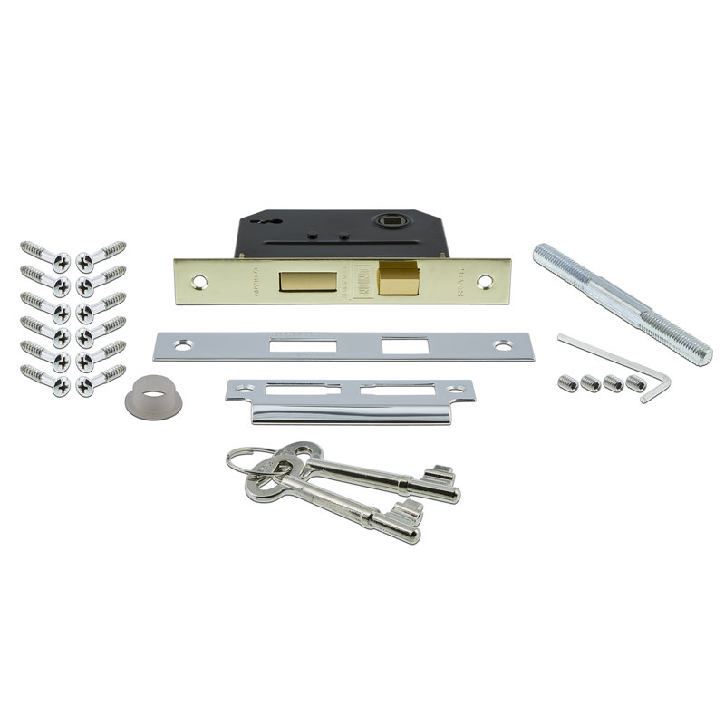 Crystal Parlor Interior Mortise Door Lever with Prairie Long Plate, Bright Chrome