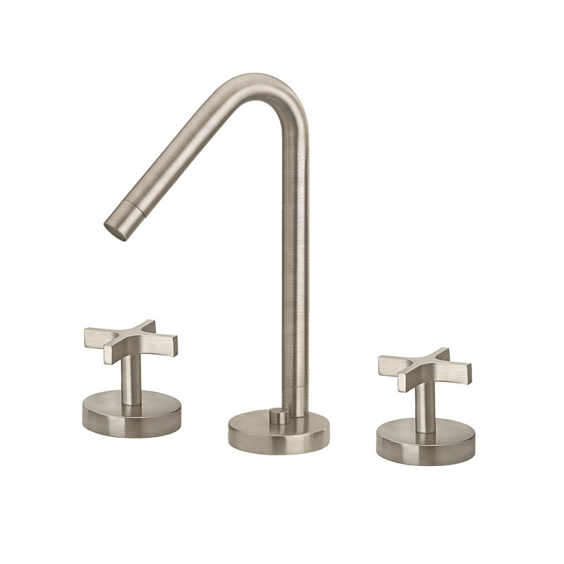 Robinet pour salle de bain à poignée double Metrohaus, Nickel brossé