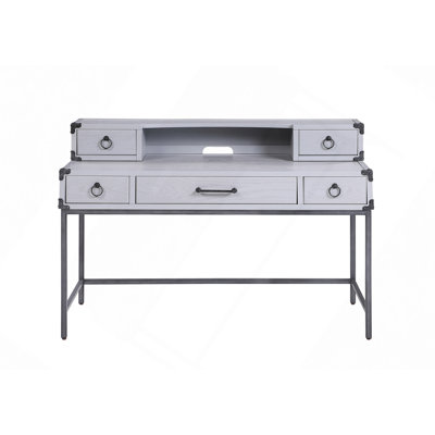 Desk,Gray Finish Writing Desk